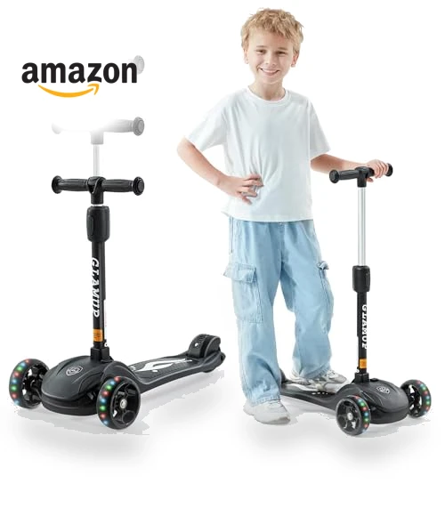 Adjustable Height Kids Scooter with LED Lights — Push Scooters, GLAMUP