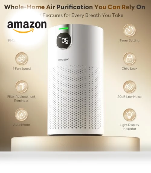 Air Purifier for Home Large Room — HEPA Air Purifiers, XenonLab