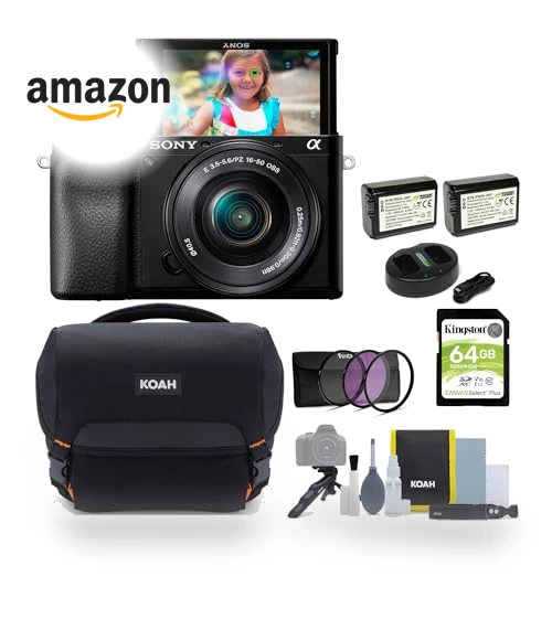APS-C Mirrorless Interchangeable-Lens Camera with 16-50mm Lens Bundle — Mirrorless Cameras, Sony