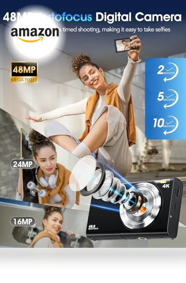 Autofocus 4K Vlogging Camera — Compact Digital Cameras, Lecnippy