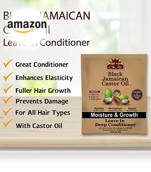 Black Jamaican Castor Oil Leave-In Conditioner — Hair Nourishing Oils, OKAY