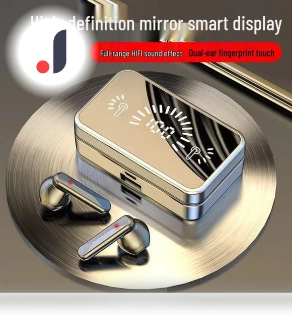 Bluetooth TWS Earbuds with Touch Control and Digital Display — In-Ear Headphones, TrendVibeCN