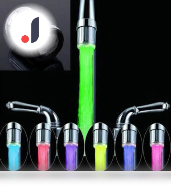 Changing Colors Bathroom Accessories Stream Sensor Water Faucet Tap — Tap Lights, MUXUE
