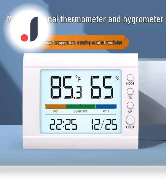Color Display Smart Thermo-Hygrometer with Multifunction Alarm Clock — Alarms & Clocks, TrendVibeCN