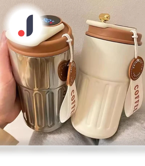 Digital LED Smart Thermos — Beverage Warmers, boho berry