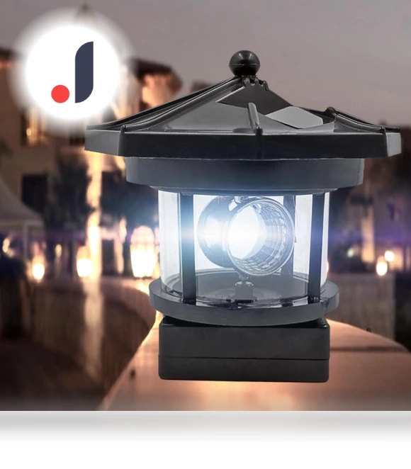 Practical Smart Sensor Lighthouse Beacon Solar LED Light — Garden Illumination, Good Household Items