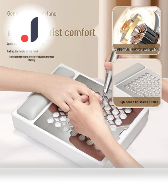 Silent Turbine Nail Dust Collector with High Suction and Hand Rest — Curing Lamps, The Million