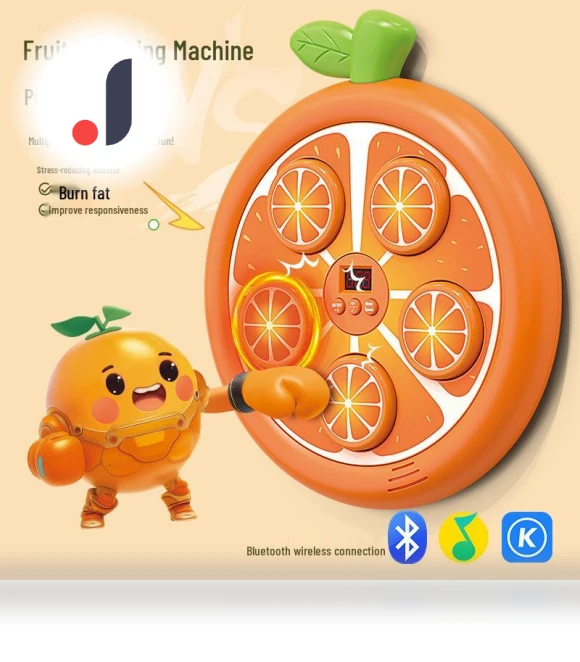 Smart Bluetooth Boxing Wall Trainer with Fruit Theme for Kids — Interactive Learning Devices, Super Go