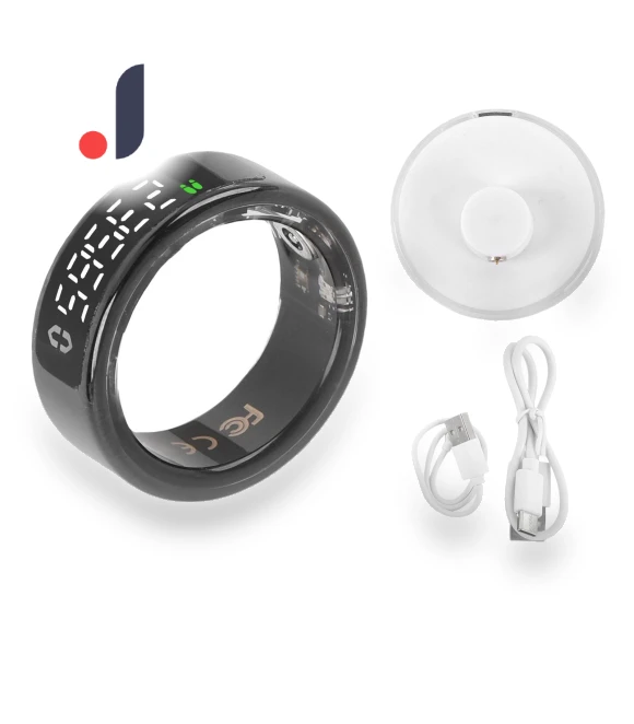 Smart Fitness Tracker Ring with Screen — Wearable Accessories, ZY-Sport-N