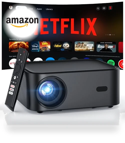 Smart Projector 4K with Wifi and Bluetooth — Home Theater Projectors, HAPPRUN