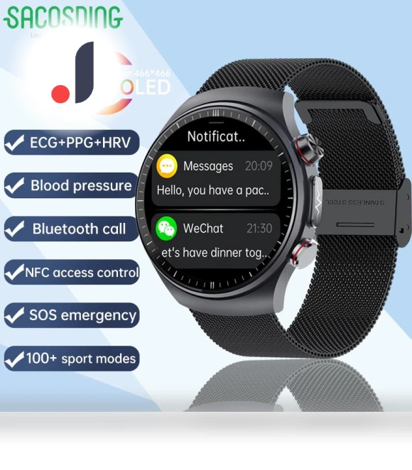 Smart Watch with ECG+PPG — Smartwatches, SACOSDING