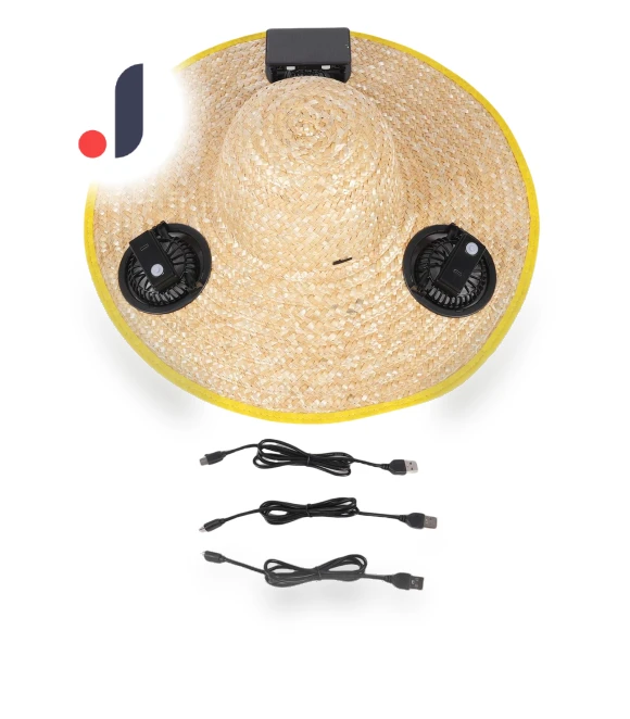 Solar-Powered Ventilation Hat with USB Charging — Chargers, Fishine