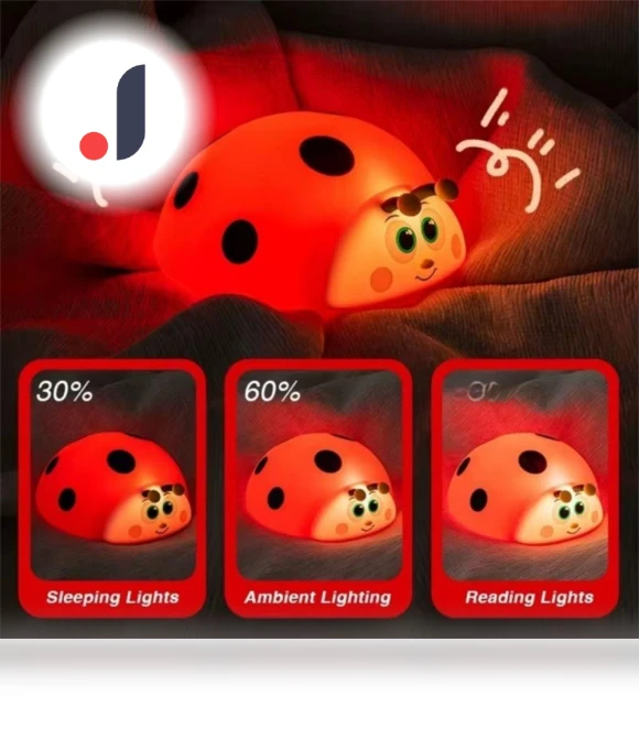 Touch Control Ladybug Night Light — Night Lights, Maipuxing