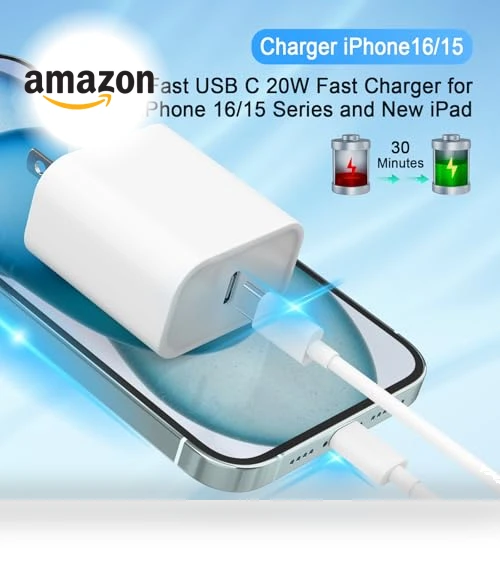 USB C Charger with 6 ft Cable — Chargers, ILOUYU