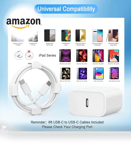 USB C Charger with 6 ft Cable — Chargers, ILOUYU