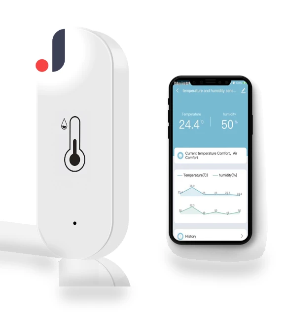WiFi Bluetooth Temperature and Humidity Sensor — Home Climate Control, TrendVibeCN