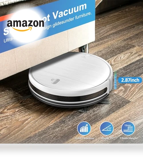 2 in 1 Robotic Vacuum Cleaner with Schedule, App/Voice — Smart Cleaning Robots, MAMNV