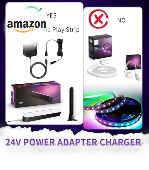 24V Charger for Philips Hue Play Strip Lights — Power Solutions & Surge Protection, AIZYSY