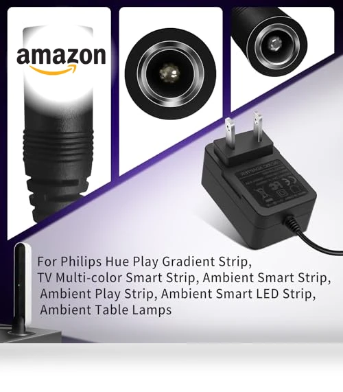 24V Charger for Philips Hue Play Strip Lights — Power Solutions & Surge Protection, AIZYSY