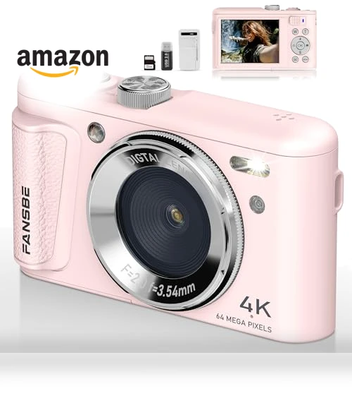 4K Vlogging Camera with 64MP — Compact Digital Cameras, Fansbe Smart