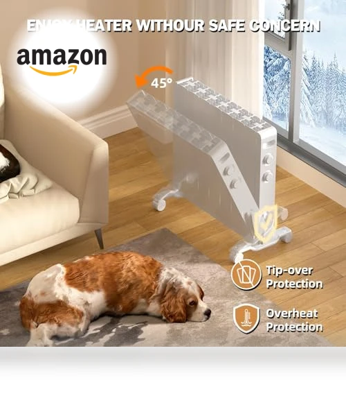 Adjustable Thermostat Convection Space Heater — Portable Heating Solutions, Eueiriup