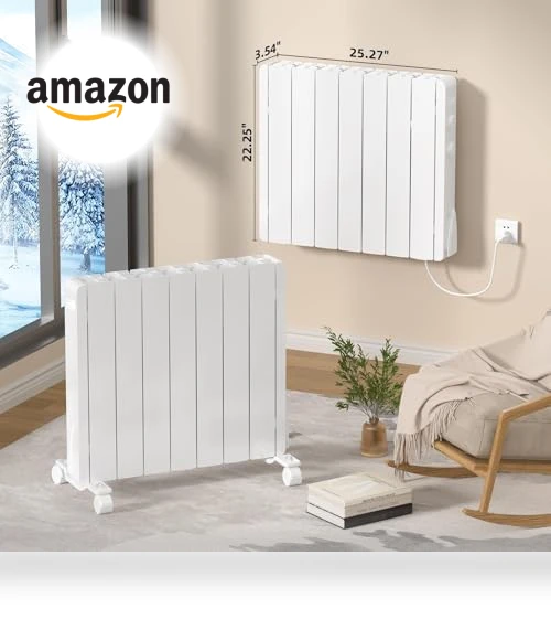 Adjustable Thermostat Convection Space Heater — Portable Heating Solutions, Eueiriup