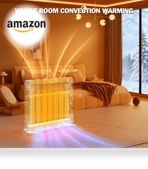 Adjustable Thermostat Convection Space Heater — Portable Heating Solutions, Eueiriup