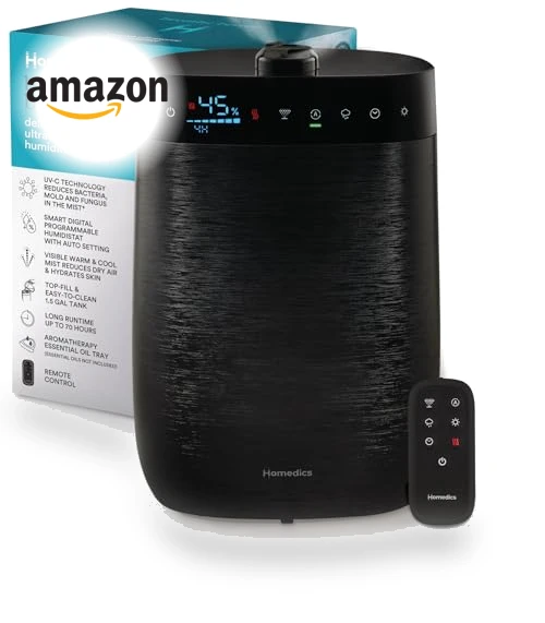 Deluxe Ultrasonic Humidifier — Air Moisturizers, Homedics