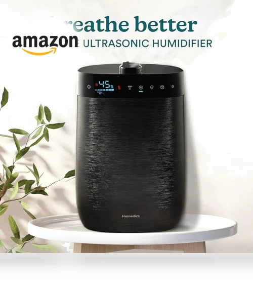 Deluxe Ultrasonic Humidifier — Air Moisturizers, Homedics