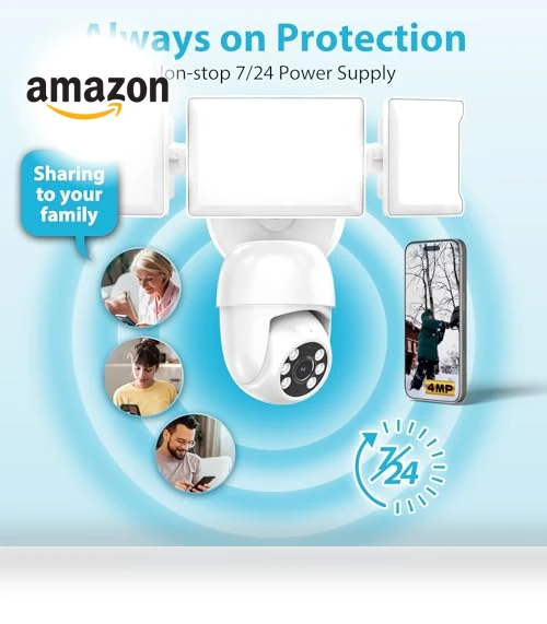 Floodlight Camera Outdoor — Outdoor Security Cameras, Olafus