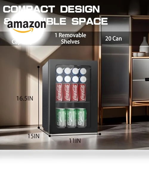 Freestanding Beverage Refrigerator — Mini Fridges, Erivess