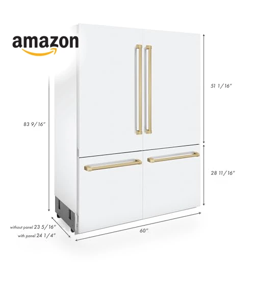 French Door Built-In Bottom Freezer Refrigerator — Built-In, Z Line Kitchen and Bath