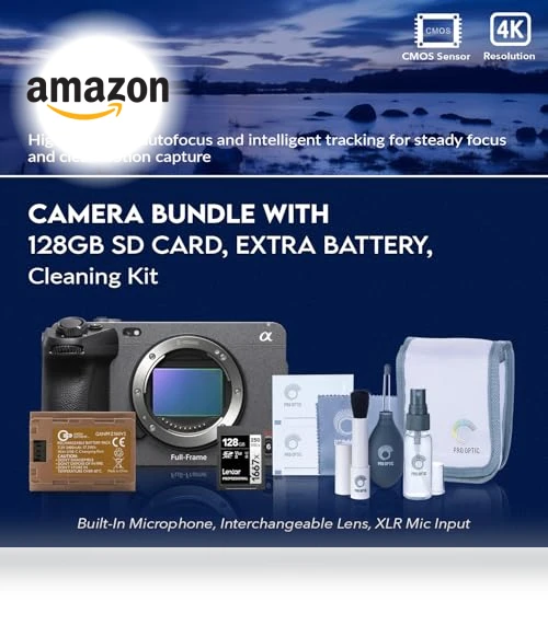 Full-Frame Cinema Line Camera Bundle — Camcorder, Sony