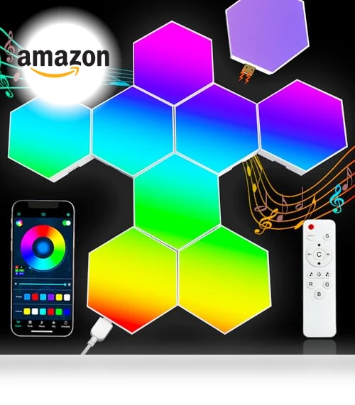 Hexagon LED Wall Light Panels — Wall Lighting, Aeasiup