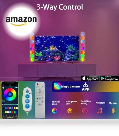 Hexagon LED Wall Light Panels — Wall Lighting, Aeasiup