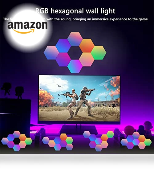 Hexagon LED Wall Light Panels — Wall Lighting, Aeasiup