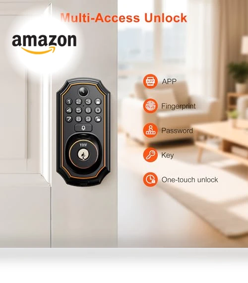 Keyless Entry Door Lock with Camera — Smart Home Security, YHV