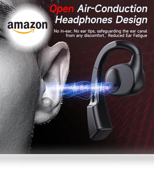 Open Ear Bluetooth Headphones — In-Ear Headphones, CYBERDOT