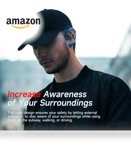 Open Ear Bluetooth Headphones — In-Ear Headphones, CYBERDOT