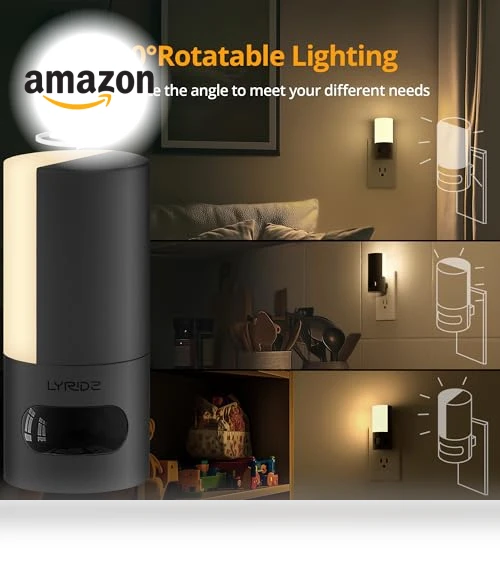 Plug-in LED Rotatable Night Light with Motion Sensor — Night Lights, Lyridz