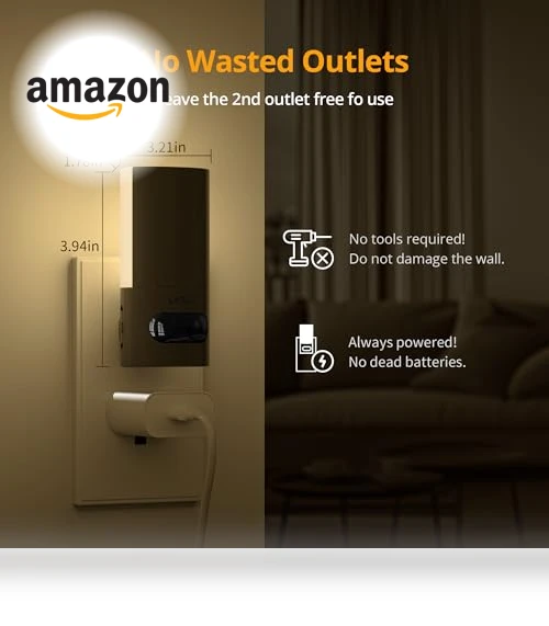 Plug-in LED Rotatable Night Light with Motion Sensor — Night Lights, Lyridz