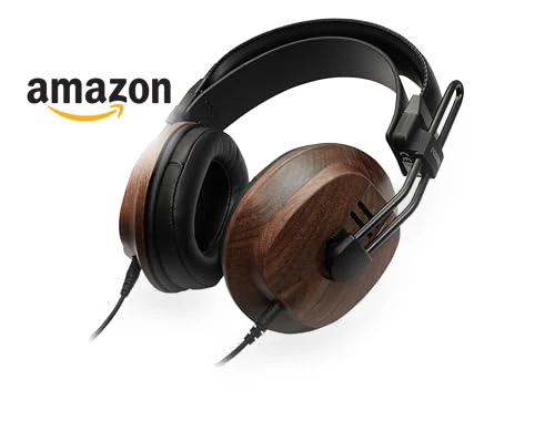 Premium Mahogany Semi-Open RP Headphones — Over-Ear Headphones, Fostex