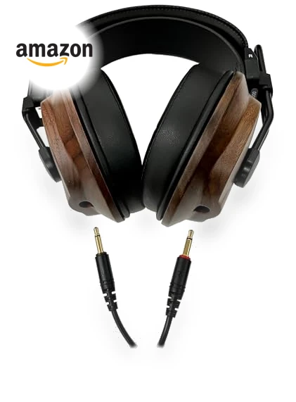 Premium Mahogany Semi-Open RP Headphones — Over-Ear Headphones, Fostex