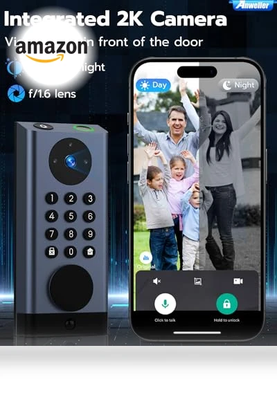 Smart Door Lock with Camera — Smart Home Security, Anweller