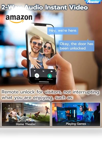 Smart Door Lock with Camera — Smart Home Security, Anweller