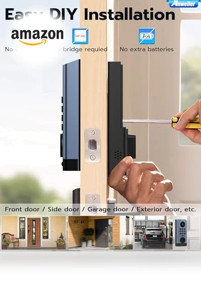 Smart Door Lock with Camera — Smart Home Security, Anweller