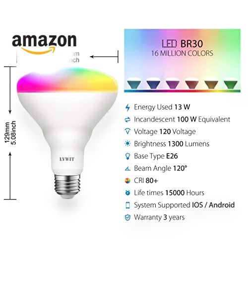 Smart Light Bulbs — LED, LVWIT