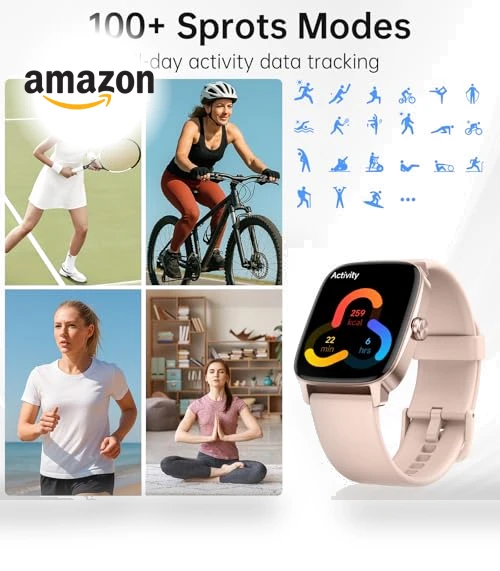 Smart Watch with Bluetooth Call & AI Voice — Smartwatches, KIBFLE