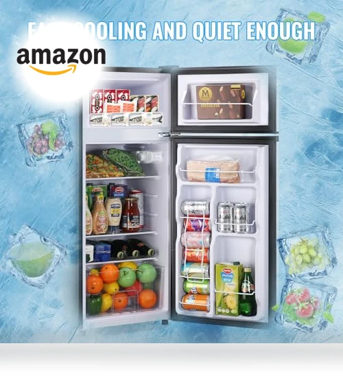 Two Door Fridge with 7 Temperature Settings — Mini Fridges, DEMULLER