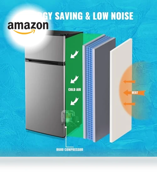 Two Door Fridge with 7 Temperature Settings — Mini Fridges, DEMULLER